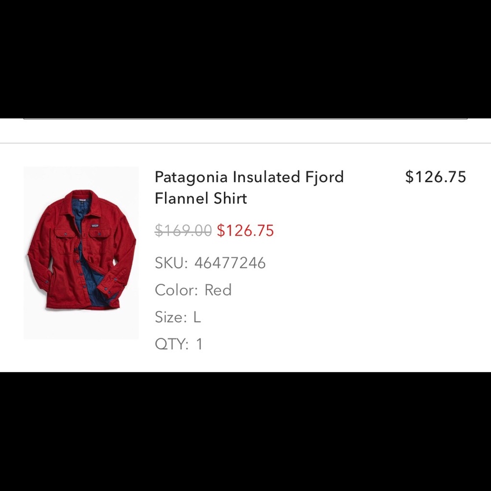 Patagonia insulated flannel shirt